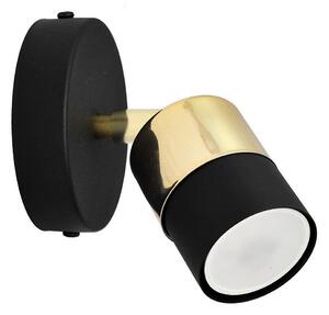 LED Luce Spot da parete a LED TUBSSON 1xGU10/4,8W/230V nero/oro