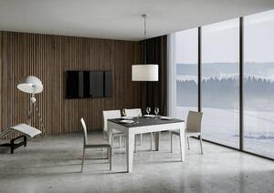Tavolo Allungabile 120-180x90x77 cm Cico Mix Antracite Spatolato