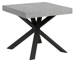 Tavolo Allungabile 90-194x90x77 cm Clerk Cemento