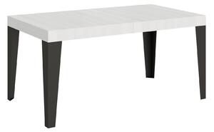 Tavolo Allungabile 160-244x80x77 cm Flame Bianco Frassino