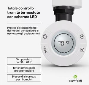 Blumfeldt Harrison Smart - Termosifone elettrico, 400 W, app, 50 x 100 cm, 3 scaldasalviette