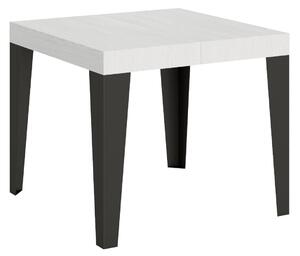 Tavolo Allungabile 90-246x90x77 cm Flame Bianco Frassino