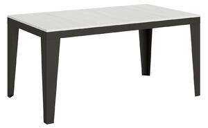 Tavolo Allungabile 160-264x90x80 cm Flame Evolution Bianco Frassino