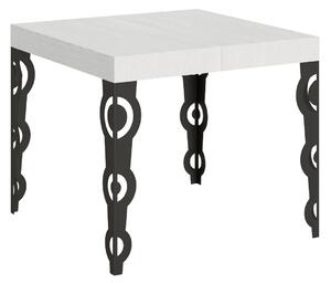 Tavolo Allungabile 90-246x90x77 cm Karamay Bianco Frassino