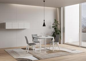 Tavolo Allungabile 90-180x90x78/80 cm Romagna Libra Bianco Frassino