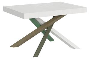 Tavolo Allungabile 120-224x90x77 cm Volantis Bianco Frassino Telaio 4A