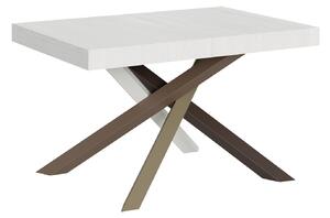 Tavolo Allungabile 120-224x90x77 cm Volantis Bianco Frassino Telaio 4C