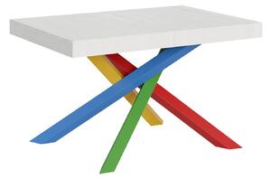 Tavolo Allungabile 120-224x90x77 cm Volantis Bianco Frassino Telaio 4B