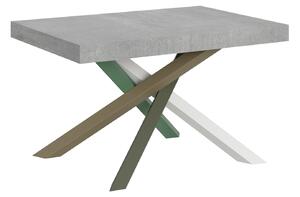 Tavolo Allungabile 120-224x90x77 cm Volantis Cemento Telaio 4A