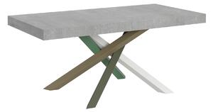 Tavolo Allungabile 200-304x90x77 cm Volantis Cemento Telaio 4A