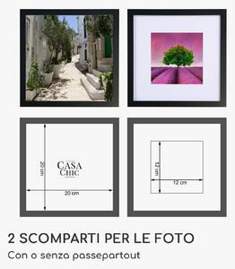 Casa Chic Cornice Cannon quadrata 20 x 20 cm Foto Passepartout Legno