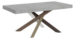 Tavolo Allungabile 200-460x90x77 cm Volantis Cemento Telaio 4C
