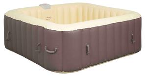 Vasca Idromassaggio da Esterno Gonfiabile Riscaldata 4-6 Posti 185x185x65 cm Ease.Zone Marrone