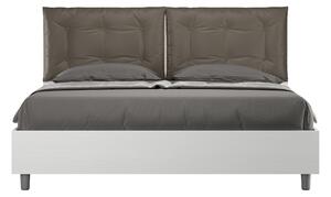 Letto Matrimoniale 160x190 cm con Rete Annalisa Egos Cappuccino