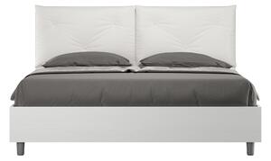 Letto Matrimoniale 160x190 cm con Rete e Contenitore Appia Egos Bianco
