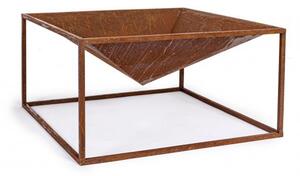 Braciere da Giardino 60x60x31h cm Illinois Ruggine