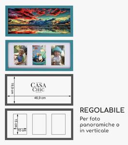 Casa Chic Moorgate - Cornice rettangolare, per 3 immagini da 15 x 10 cm, passepartout, legno