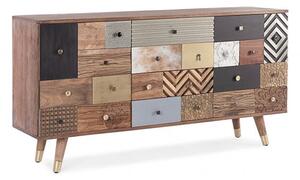 Credenza 2 Ante 150x40x78h cm 4 Cassetti Dhaval