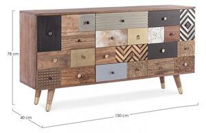 Credenza 2 Ante 150x40x78h cm 4 Cassetti Dhaval