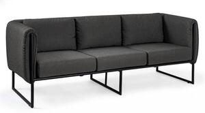 Divano 3 Posti 186x74x72h cm con Cuscini Pixel Antracite