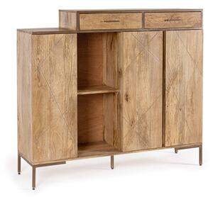 Credenza Alta 3 Ante 2 Cassetti 145x40x132h cm Jaidev
