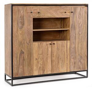 Credenza Alta 4 Ante 145x40x136h cm 1 Cassetto Nartan