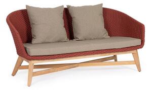 Divano 2 Posti 168x78x77h cm con Cuscini Coachella Scarlet