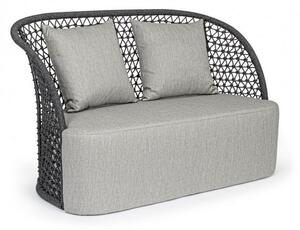 Divano 2 Posti 150x81x93h cm con Cuscini Cuyen Antracite