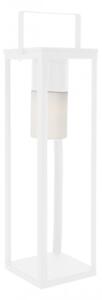 Lampada Lanterna Solare 20x20x75h cm con Manico Bianco
