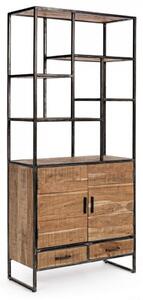 Libreria 2 Ante 2 Cassetti 90x40x200h cm Elmer