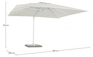 Ombrellone da Giardino Decentrato 4x4x2,93h m Eden Bianco