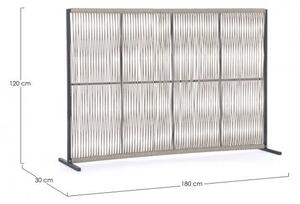 Pannello Paravento Frangivista 180x30x120h cm Paxson Antracite/Beige
