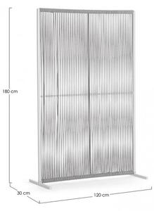 Pannello Paravento Frangivista 120x30x180h cm Paxson Bianco/Grigio