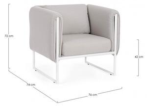 Poltrona 76x74x72h cm con Cuscini Pixel Sand