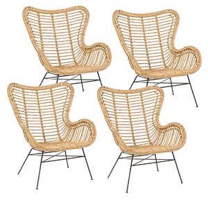 Set 4 Poltrone 74x75x85h cm Casilda