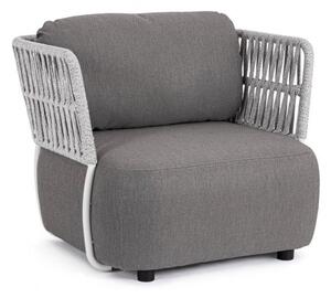 Poltrona 92x86x79h cm con Cuscini Palmer Bianco/Grigio