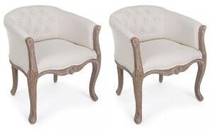 Set 2 Poltrone 60x60x70h cm Diva Naturale