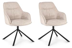 Set 2 Poltrone 56x65x86h cm Grant Avorio
