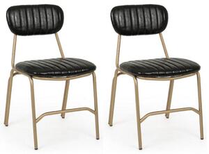Set 2 Sedie 44x55x80h cm Addy Nero