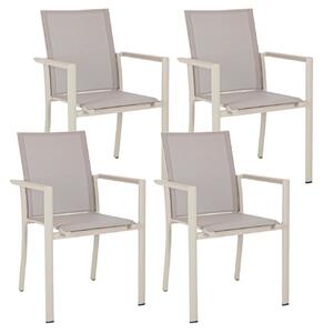 Set 4 Sedie da Giardino 56,2x60x88h cm con Braccioli Konnor Rastin