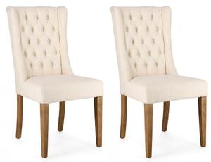 Set 2 Sedie 51x63x104h cm Columbia Naturale Bouclè