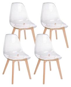 Set 4 Sedie 52x47x82h cm Easy Trasparente