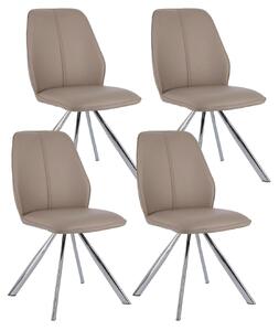 Set 4 Sedie 44x62x88h cm Maxwell Pu Tortora