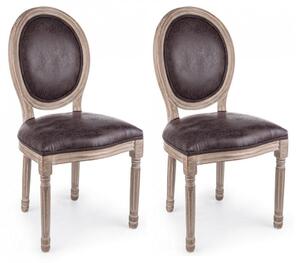 Set 2 Sedie 48x46x96h cm Mathilde Dark