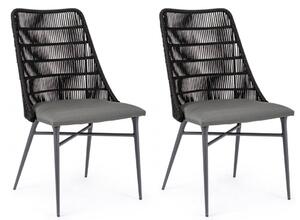 Set 2 Sedie 54x57x90h cm Tablita Antracite