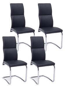 Set 4 Sedie 44x58x104h cm Thelma Nero