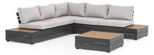 Set Salotto Angolare Divano e Tavolino Osten Antracite