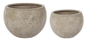 Set 2 Vasi Cement Sfera Sabbia