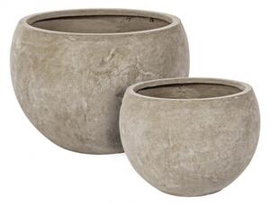 Set 2 Vasi Cement Sfera Sabbia