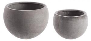 Set 2 Vasi Cement Sfera Grigio